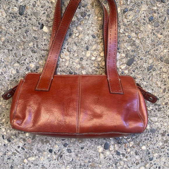 Fossil Rich Brown Leather Shoulder Bag - Picture 2 of 5